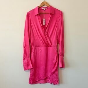 NWT Favorite Daughter Dinner Party Flamingo Pink Mini Dress 6